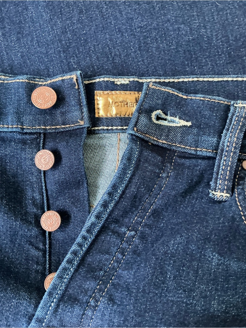 MOTHER Jeans Tomcat Roller Off Limits Dark Indigo Blue Wide Leg Size 29 - Picture 8 of 15